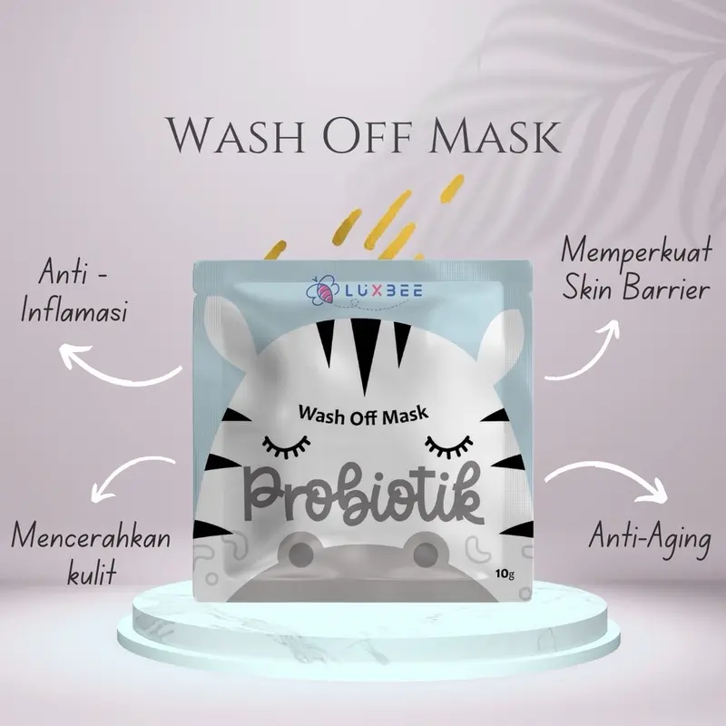 [BPOM] LUXBEE Wash Off Mask 10gr - Masker Wajah Organik Mencerahkan Kulit Wajah 5