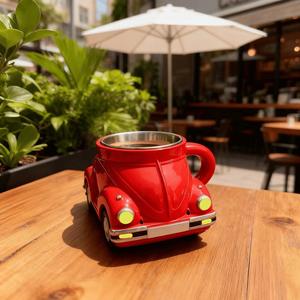 Taza de Café en Forma de Escarabajo para Beber de una Manera Única, Taza Novedosa en Forma de Auto de Gran Capacidad para Decoración de Oficina, Taza Creativa para Té