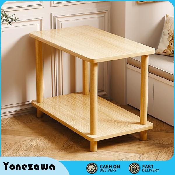 Bàn phụ sofa Bàn cà phê phòng khách Bàn góc Bàn đầu giường Bàn lưu trữ phòng ngủ, Tab đầu giường Kệ decor chân gỗ Kệ Để Đồ