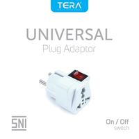 Gambar TERA Steker Universal Plug Adaptor Multi-Country plastik - White dari tera indonesia Kota Tangerang Selatan 1 Tokopedia