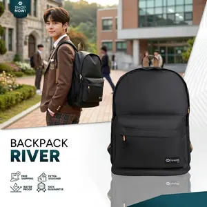 (Super Live Sale) Backpack RIVER Tas Ransel Laptop Pria Wanita Tas Punggung Perempuan Tas Sekolah Tas Kuliah Tas Leptop 14-16 inch Tas Kerja Cowok tas ransel pria Terbaru