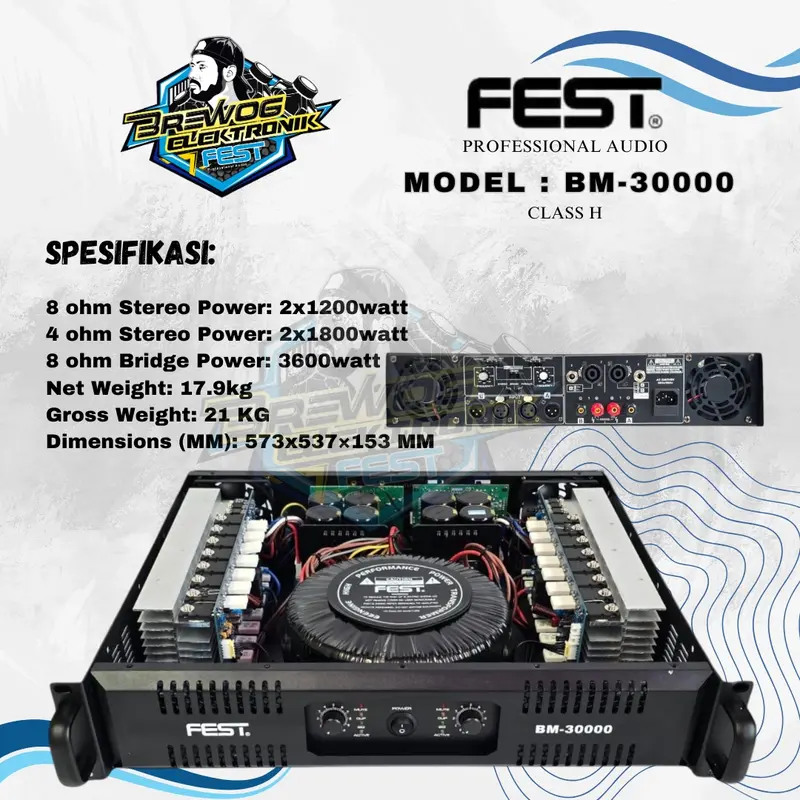 ORIGINAL PRODUK BREWOG FEST INDONESIA POWER CLASS H BM-30000 0