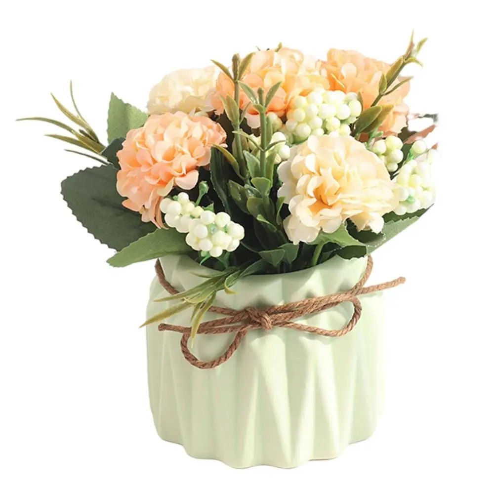 Artificial Fake Flowers Plants Silk Cloth Hydrangea Bonsai Arrangements Wedding Decorations for Floral Table Centerpieces Home Kitchen Garden Party
