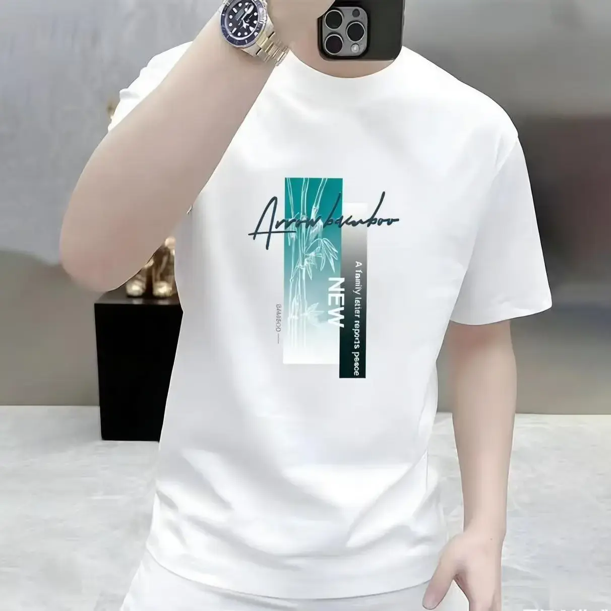 Kaos Pendek Unisex Motif Trendy(S-3XL)Katun Murni, Gaya Vintage Kasual