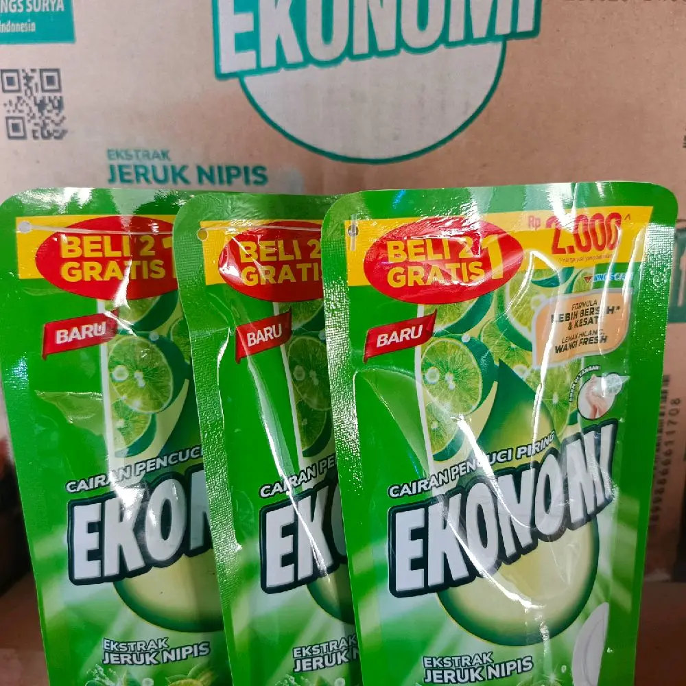 (3 pcs) Ekonomi cuci piring 122ml jeruk nipis