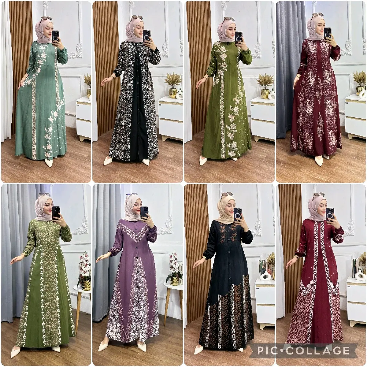 GAMIS TWILL ORI MALAMAN GAMIS BUSUI Dress Muslim Kain Panjang Motif