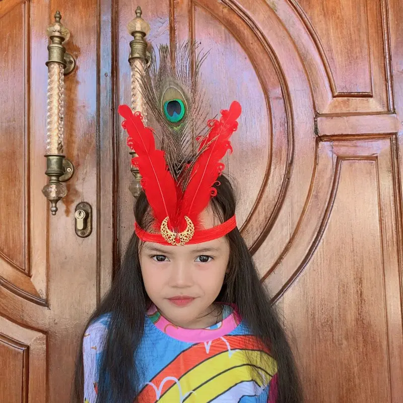 mahkota bulu merak Headbands 0