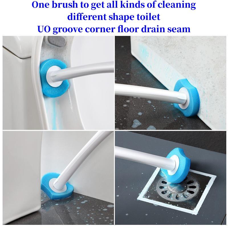 Product Introduction of SG READY STOCK Disposable toilet brush Long handle toilet cleaning brush Toilet bathroom cleaning Bathroom Long Handle 24