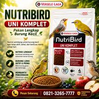 Gambar Makanan Burung NUTRIBIRD UNI KOMPLET Versele-Laga Pleci Ciblek Multivitamin Mineral Lengkap Ekstrak Serangga Buah Segar Alami - Original 250 Gram dari Seputar Burung Indonesia Kab. Sukoharjo 2 Tokopedia