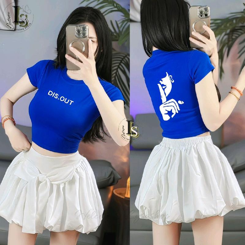  Áo Thun Croptop Borip In Hình Hai Mặt " Dis.Out" Tay Ngắn Cổ Tròn Nhiều Màu Sắc Form Basic Dáng Ngắn Ôm Body Nữ Women Ao Thun Nữ Mặc Hè Áo Nữ Xinh Áo Rẻ Áo Phông Nữ Ôm Body Áo Bó Croptop  Áo Kiểu Độc Lạ Đẹp aothun phoico b muahe bl bbt áocổtim vss hot 
