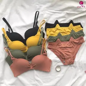 Chelyne BH ( Bra + CD ) Push-up Seamless Spandex V2111 Half Cup - Premium Cat Ears SET Underwear Chelyne BH ( Bra + CD ) Push-up Seamless Spandex V2111 Half Cup - Premium Cat Ears SET Underwear