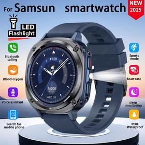 2025 New Outdoor GPS Sports Fitness Tracker Smart Watch Men Women LED Flashlight 430mAh Bluetooth Call Heart Rate Monitoring Waterproof Smartwatchs For Android IOS