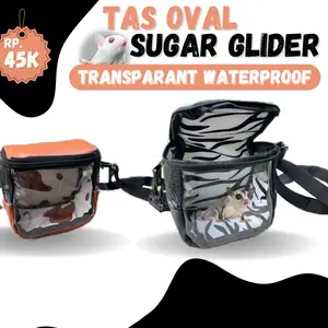 TRAVEL OVAL TRANSPARANT WATERPROOF TRAVEL POUCH BONDING POUCH TAS SUGAR GLIDER POUCH SUGAR GLIDER hamster