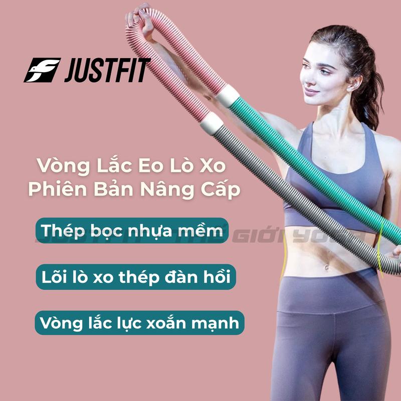 Vòng Lắc Eo Lò Xo JUSTFIT 1,5kg Bọc Nhựa Mềm Tập Thể Dục, Tập Gym, Tập Yoga Tại Nhà