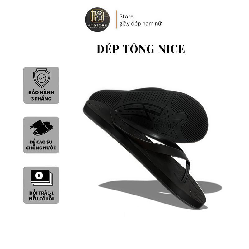 DÉP TÔNG NI-CE 2025 hàng loại 1 đế cao su chống nước chống trơn trượt logo dập nổi trên bề mặt dép phù hợp cả nam cả nữ size 38-43 dép tông đẹp. dép nam dép boy phố dép hot