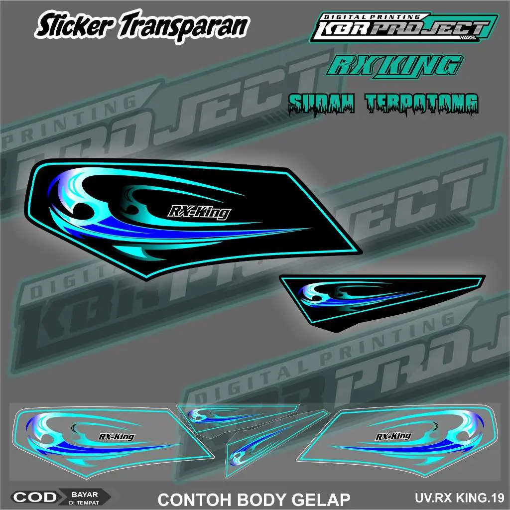 RX KING  STIKER STRIPING TRANSPARAN PREMIUM MOTOR KEREN LIS VARIASI STIKER MOTOR YAMAHA DESAIN RACING 19 TRANSPARANT BISA COD Motorcycle