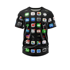 Baju Kaos Jersey Unik Desain Hand Phone Gadget full printing Pria Wanita Uniseks