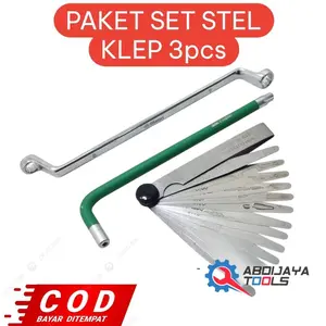 Paket Kunci Stel Klep 3pcs Stel klep Motor Ring Bengkok