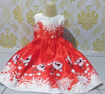 Product Review of [BrandedBaby] Baju Dress Natal Anak Perempuan Satin Printing Lengan Kutung Kids Fashion from K**a O**p 0