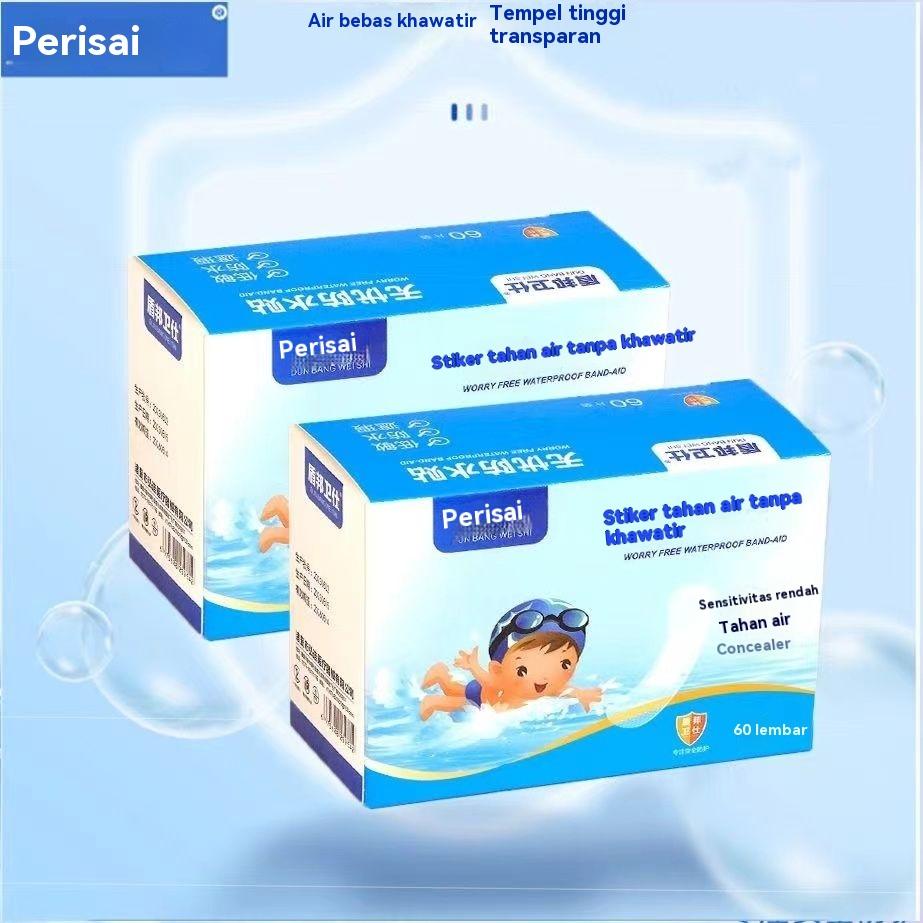 Plester tahan air transparan yang dapat bernapas tak terlihat plester anti-abrasi penutup kaki penutup bekas luka mandi stiker tahan air PU daya rekat tinggi-JT