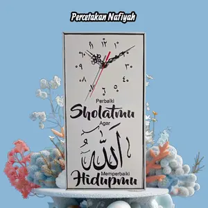 Jam Hiasan Dinding Custume bahan FIBER Tidak menjamur