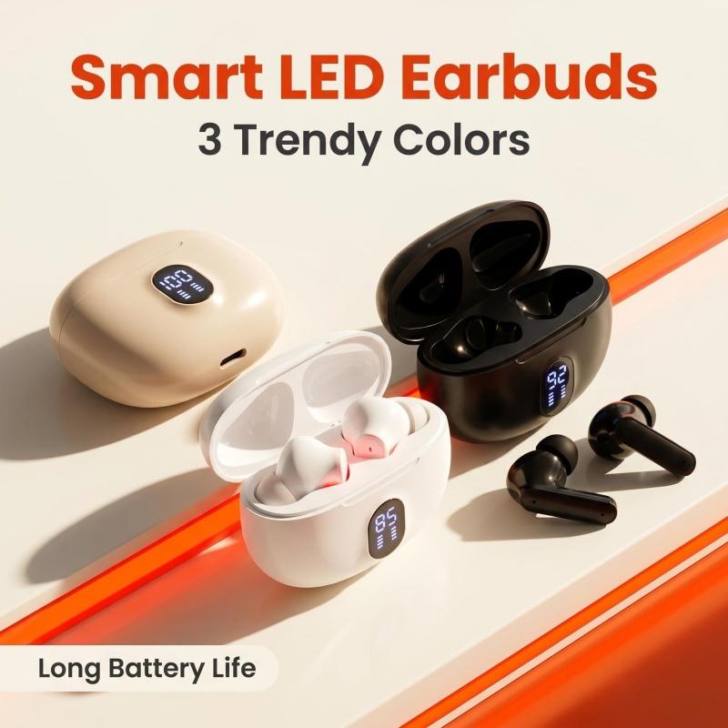 Tai nghe nhét tai True Wireless Bluetooth , hiển thị công suất kỹ thuật số, âm thanh stereo, gọi điện độ nét cao, điều khiển cảm ứng