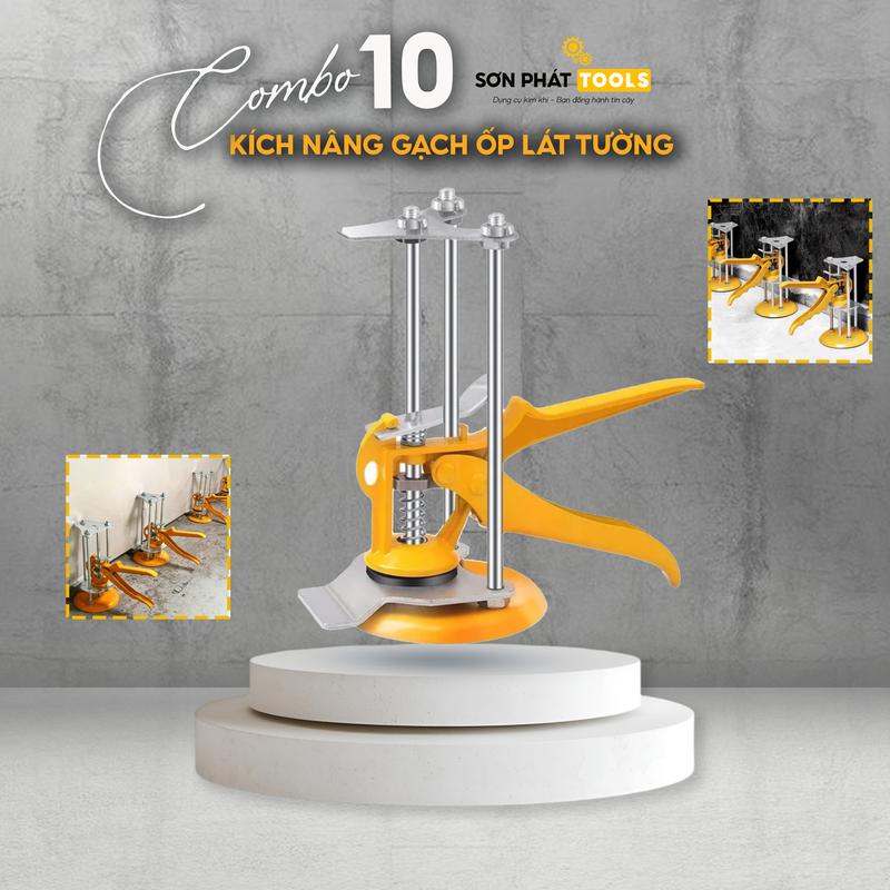 Combo 10 Kích Nâng Gạch Ốp Lát Xây Dựng 3 Chân Đội Gạch 3 Trụ Con Đội Kê Gạch Men Ốp Tường Hàng Loại 1 Nặng 600g
