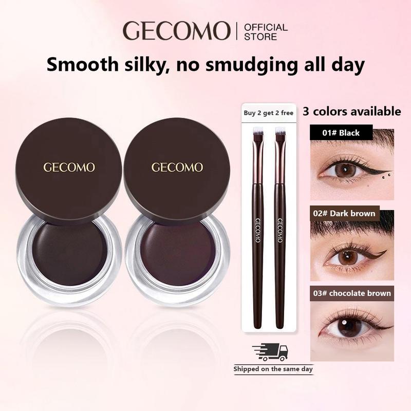 Kem Gel Kẻ Mắt Lâu Trôi, GECOMO, Nhanh Khô, Không Thấm Nước, Kem Kẻ Mắt Lì