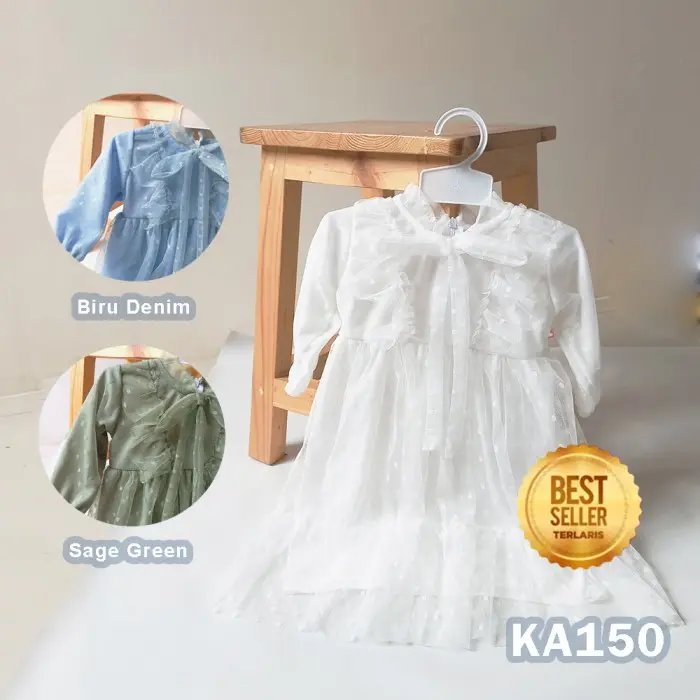 MURAH TERJANGKAU BAJU BAPTIS BAYI PEREMPUAN 6 12 BULAN DRESS WARNA PUTIH WHITE KA150 0