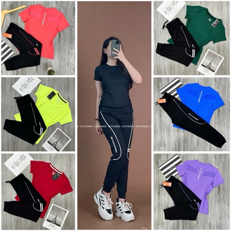 Bộ áo quần dài nữ chuẩn VNXK chữ Lead - Set 2 món chất thun thể thao co giãn 4 chiều