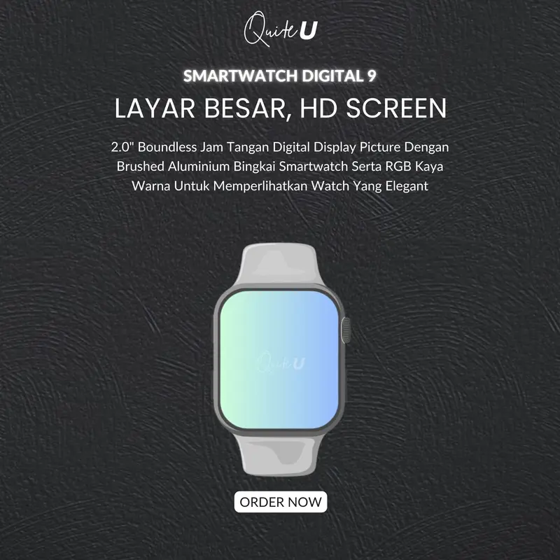 Smart Watch Digital Jam Tangan Generasi 9 Fast Charging Wireless Tahan Air IP-67 Monitor Kesehatan Alat Olahraga Efektif Design Dinamis 1