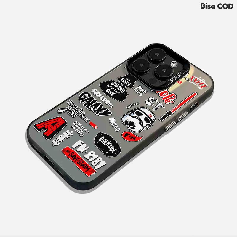 Kesing Hp Motif STRWRS Case IMD - Casing Tecn* Hologram Silikon Premium dengan Pelindung Kamera dan TPU Lembut - Handphone, Ponsel - Cover 2