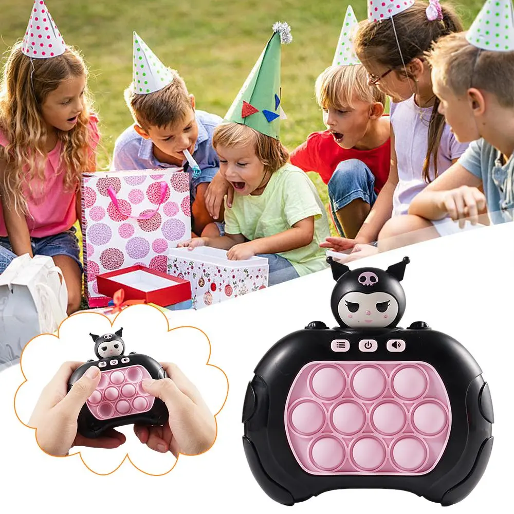 Kuromi - mesin permainan pop it-suoer, mainan picit pop timbul comel, mainan melegakan tekanan gelisah, mainan latihan otak pop-it