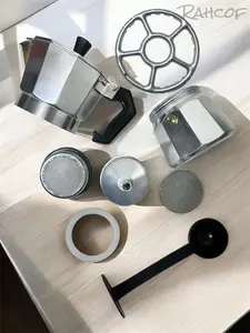 Mokapot Upgrade dimodifikasi dengan menggunakan filter mesin espresso Moka pot Modifikasi Moka pot upgrade Mokapot Modifikasi