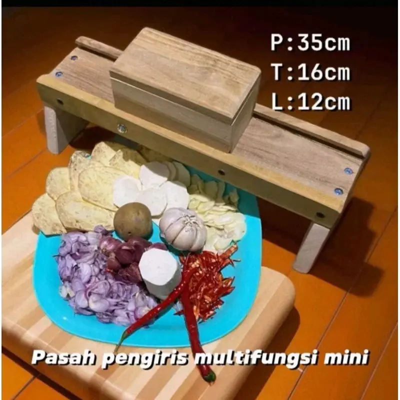pengiris bawang merah alat pemotong kayu jati perajang keripik cabe kayu jati Parutan