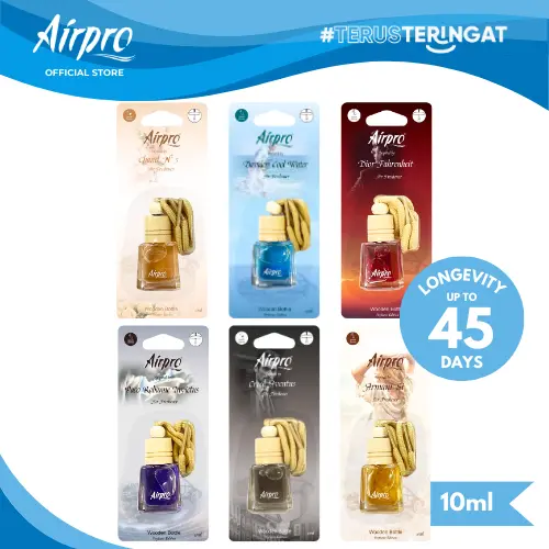 AirPro Wooden Bottle Pengharum Mobil / Parfum Mobil Gantung