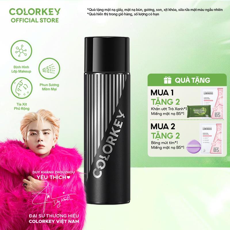  Xịt Khóa Nền COLORKEY PHIÊN BẢN NÂNG CẤP Tia Sương Mềm Mại Giúp Khóa Chặt Lớp Trang Điểm 100ml chai 