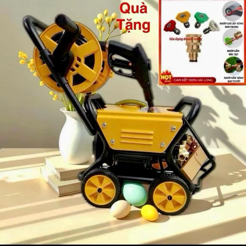 Kushima Combo Máy Rửa Xe Cao Áp KH888 Model 2025 Inverter 220V Dây 15M Tặng 4 Bép Phun Bảo Hành 12 Tháng