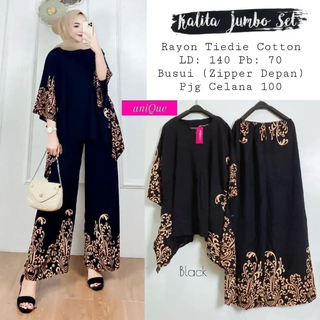 KALITA JUMBO SET - ONE SET TIE DYE - SETELAN WANITA TERBARU - BAJU WAKA WAKA MODEL BARU