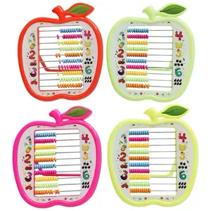 Mainan sempoa apel anak alat hitung matematika/sempoa edukasi matematika/mainan alat hitung matematika anak anak motif apel