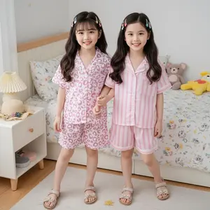 Baju Anak -  Jaynila Setelan Piyama Anak Cewek dan Cowok Motif Lucu Kekinian / Fashion Oneset Baju Tidur Anak Lengan Pendek Celana Pendek Terlaris