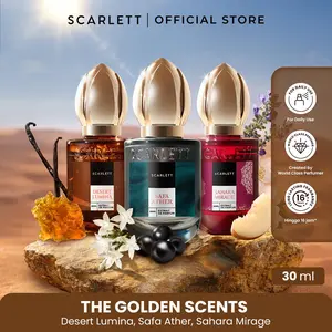 Scarlett Extrait de Parfum 30ml - The Golden Scents - Wangi fresh amber gourmand oriental floral fruity woody - Parfum Unisex Tahan Lama For Daily Use