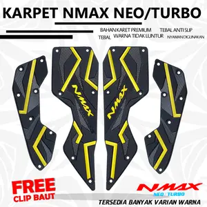 Karpet Nmax Neo & Nmax Turbo Bahan Karet Premium Tebal Kuat Hitam DOFF Motif Solid GLOSY Tidak Licin Lentur Tidak Mudah Retak