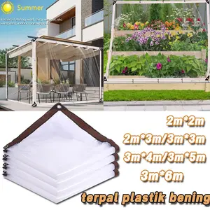 Terpal Plastik Bening /Plastik UV Green House /Tebal Plastik Bening Transparan /Terpal Anti Air Untuk Tanaman Teras Mobil Bahan Oxford Water Resistant