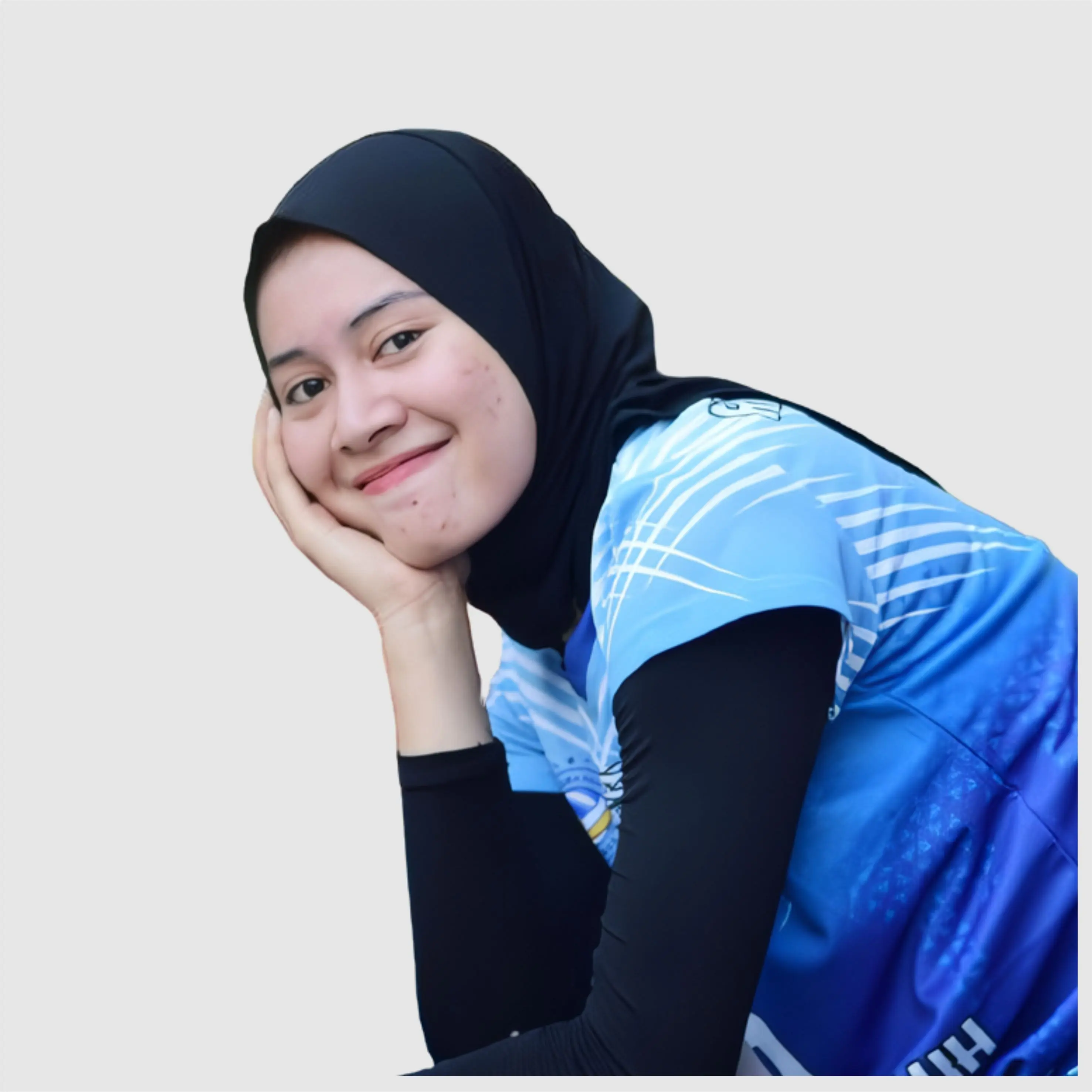 Hijab Instan Sport Non Pet Jersey Hitam Bahan Katun Sutra Lembut Nyaman Panjang Simple Sporty