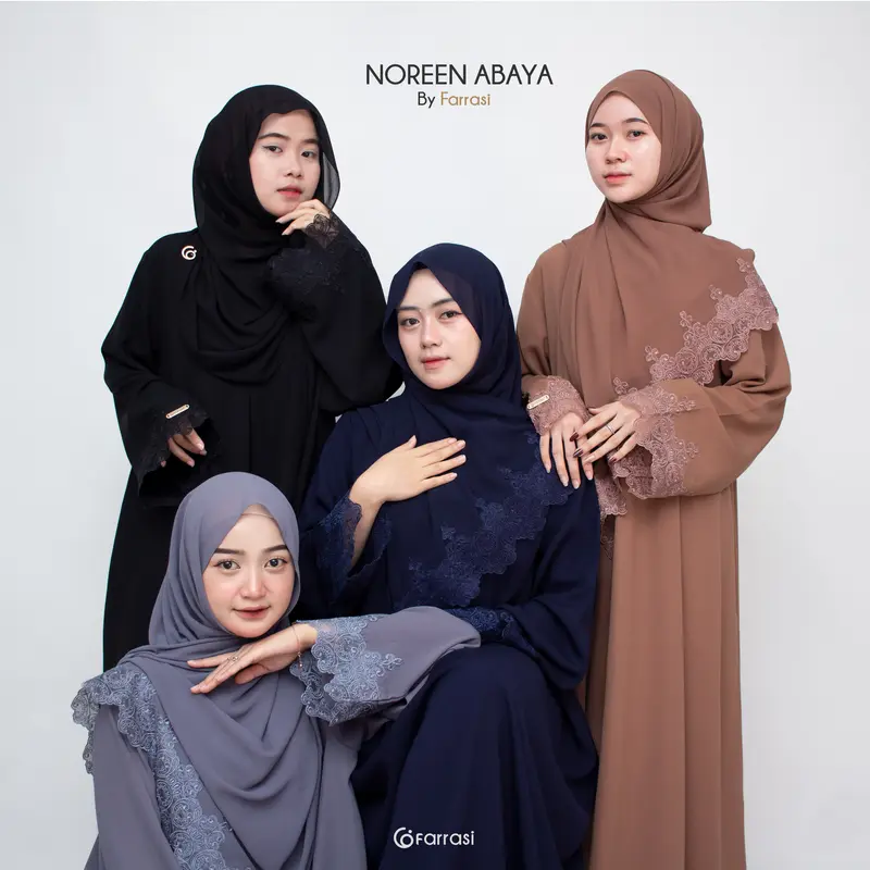 Farrasi Abaya Noreen Set Hijab 0