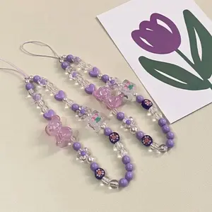 Gantungan HP Manik bear Ala Korea 20cm dengan Lanyard