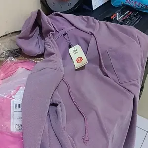 Hoodie Wanita Lengan Panjang Bahan Waffle – Model V-Neck Casual Korean Style