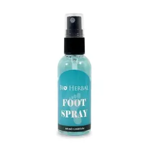 BIO HERBAL FOOT SPRAY Membantu Memberikan rasa segar disaat kaki sedang berkeringat akibat aktifitas outdoor