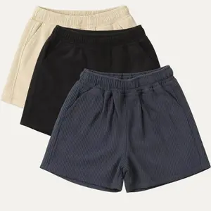 3 Pcs Celana Pendek Anak Corduroy Premium Usia 1-10 Tahun Unisex Pinggang Elastis Nyaman